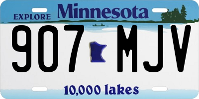MN license plate 907MJV