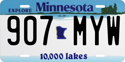MN license plate 907MYW
