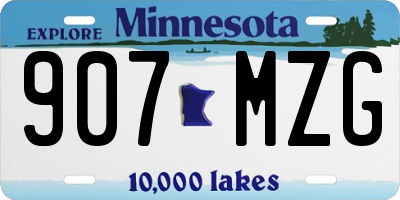 MN license plate 907MZG
