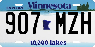 MN license plate 907MZH