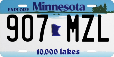 MN license plate 907MZL