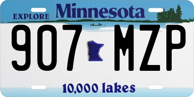 MN license plate 907MZP