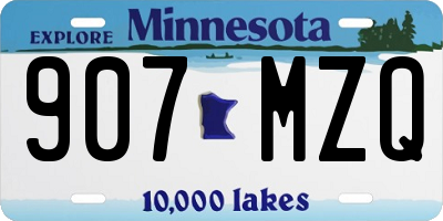 MN license plate 907MZQ