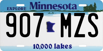 MN license plate 907MZS