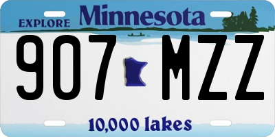 MN license plate 907MZZ