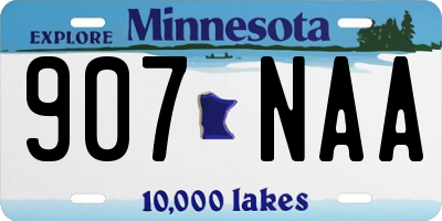 MN license plate 907NAA