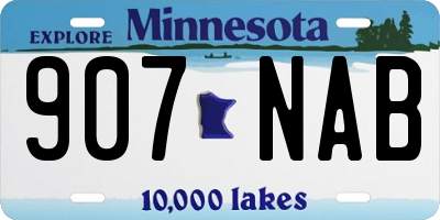 MN license plate 907NAB