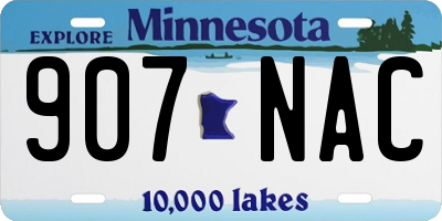 MN license plate 907NAC