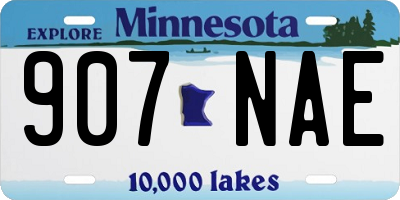MN license plate 907NAE