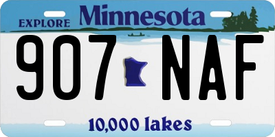 MN license plate 907NAF