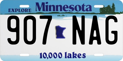 MN license plate 907NAG