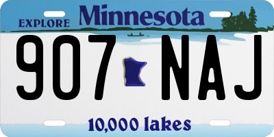 MN license plate 907NAJ