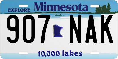 MN license plate 907NAK