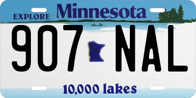 MN license plate 907NAL