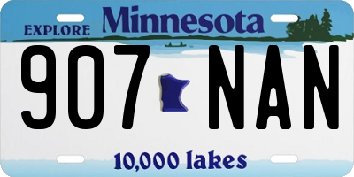 MN license plate 907NAN