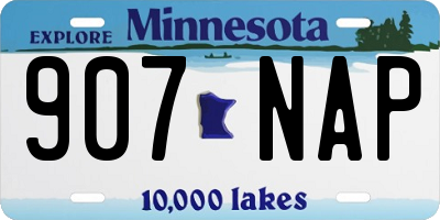 MN license plate 907NAP