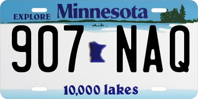MN license plate 907NAQ