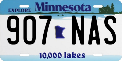 MN license plate 907NAS