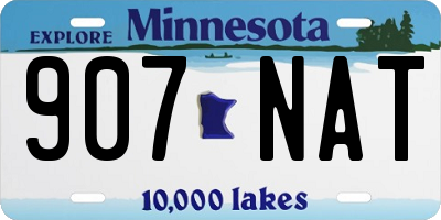 MN license plate 907NAT