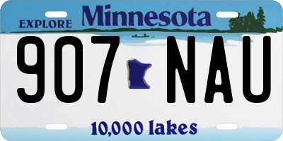 MN license plate 907NAU
