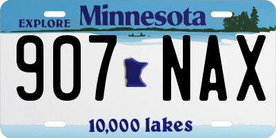 MN license plate 907NAX
