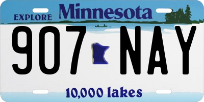 MN license plate 907NAY