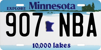 MN license plate 907NBA