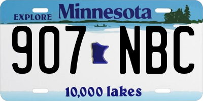 MN license plate 907NBC