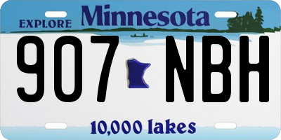 MN license plate 907NBH