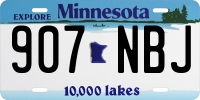 MN license plate 907NBJ