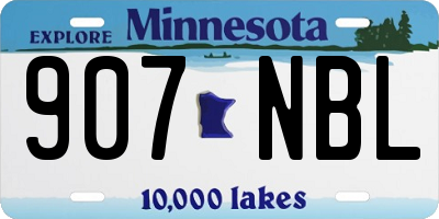 MN license plate 907NBL