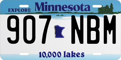 MN license plate 907NBM
