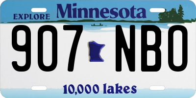 MN license plate 907NBO