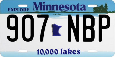 MN license plate 907NBP