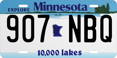 MN license plate 907NBQ
