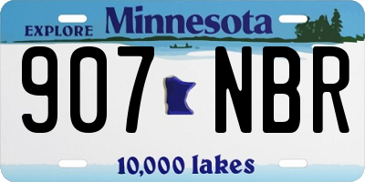 MN license plate 907NBR