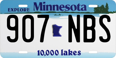 MN license plate 907NBS