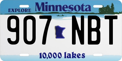 MN license plate 907NBT