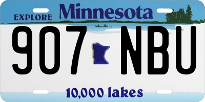 MN license plate 907NBU