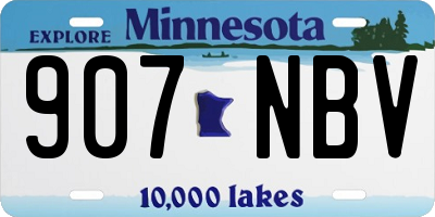 MN license plate 907NBV
