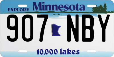 MN license plate 907NBY