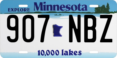 MN license plate 907NBZ