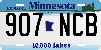 MN license plate 907NCB
