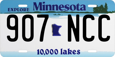 MN license plate 907NCC
