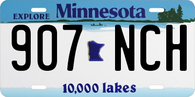 MN license plate 907NCH