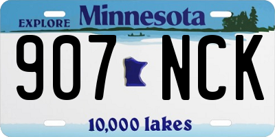 MN license plate 907NCK