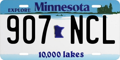 MN license plate 907NCL