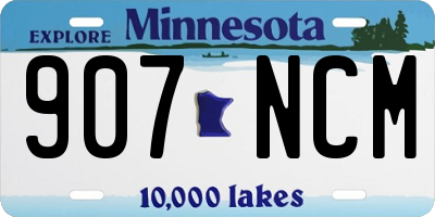 MN license plate 907NCM