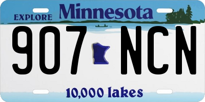 MN license plate 907NCN