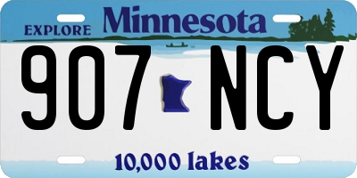 MN license plate 907NCY
